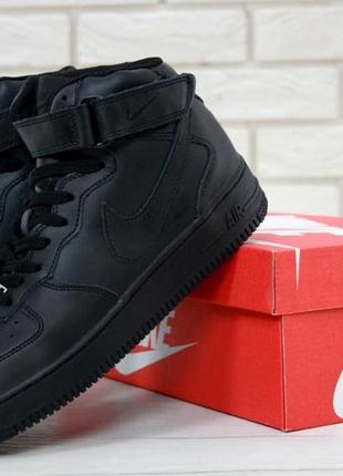 Чоловічі кросівки nike air force 1 classic black high2 фото