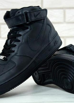 Чоловічі кросівки nike air force 1 classic black high4 фото