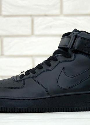 Чоловічі кросівки nike air force 1 classic high black7 фото