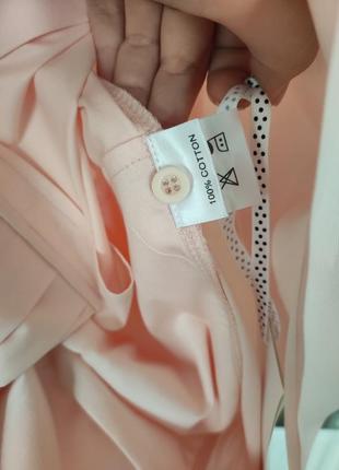 Красивая, эксклюзивная рубашка tais с бантом, новая. цвет нежно - розовая. размер s - m.8 фото