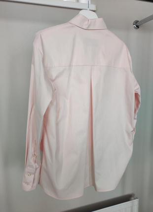 Красивая, эксклюзивная рубашка tais с бантом, новая. цвет нежно - розовая. размер s - m.3 фото