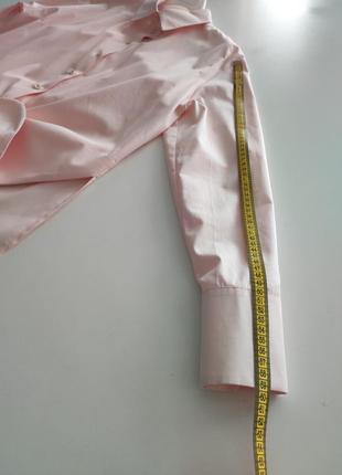 Красивая, эксклюзивная рубашка tais с бантом, новая. цвет нежно - розовая. размер s - m.10 фото