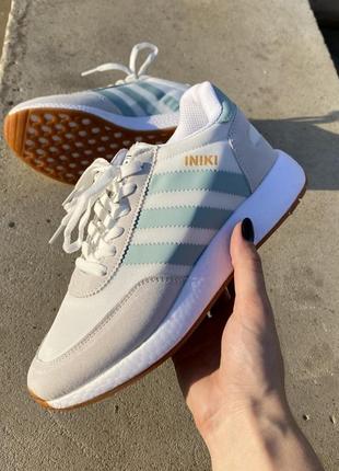 Жіночі кросівки adidas iniki beige/mint / женские кроссовки адидас иники1 фото