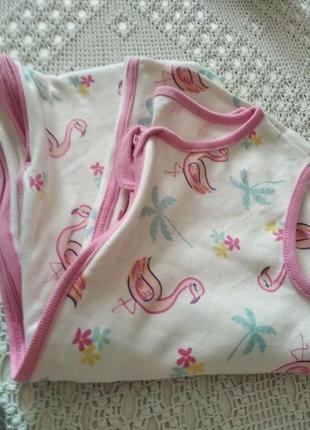 Детский спальный мешок, мешок для сна розовый фламинго, кокон/конверт tex-ass для девочки, р.110