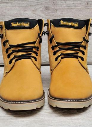 Чоловічі зимові черевики рижі шкіряні timberland / мужские, кожаные ботинки4 фото