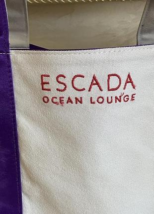 Двусторонняя пляжная сумка шоппер бренд escada оригинал3 фото