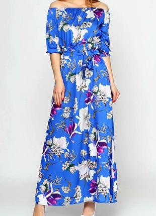 Платье платье макси m&amp;v цветочный принт в стиле zara mango reserved подарок