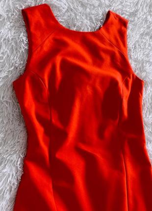 Яркое красное платье-рыбка zara2 фото