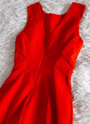 Яркое красное платье-рыбка zara5 фото