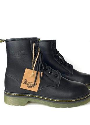 Женские высокие кожаные ботинки демисезонные dr. martens