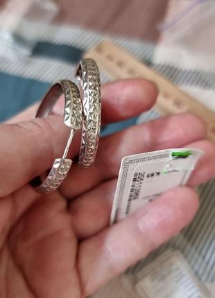 Серьги квадраты геометрия серебро 925 пр