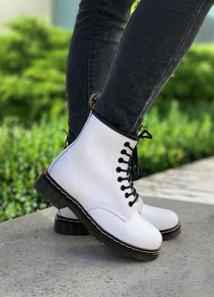 🔥черевики жіночі dr. martens 1460 white7 фото