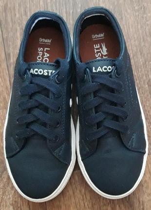 Фирменные кеды на  мальчика lacoste2 фото