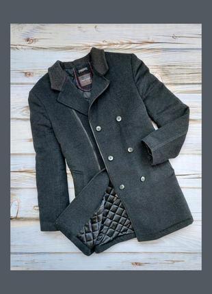 Тепле пальто елітний бренд emilio sagezza, вовна, шерсть, s-m