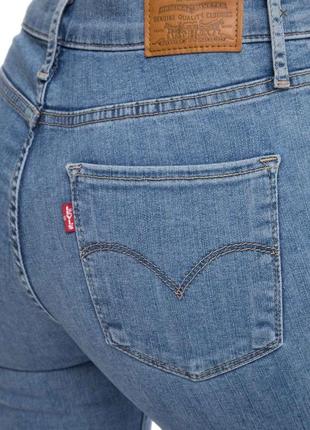 Голубые джинсы скинни levis оригинал,джинсы levis, высокая посадка5 фото