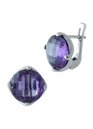 Серебряные серьги с александритом 16.25ct (1964194)
