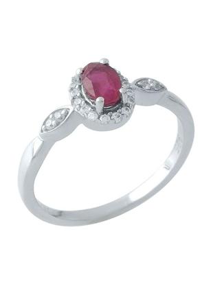 Серебряное кольцо с натуральным рубином 0.917ct (17.5см размер) 1972724