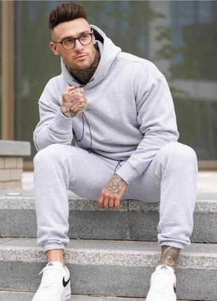 Спортивний теплий костюм nvsolo світло сірий
