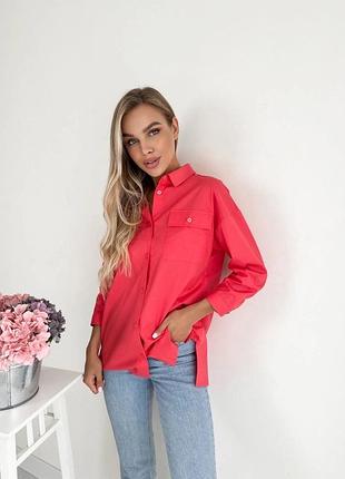 Сорочка жіноча класична ділова на вихід батал рожева блакитна сіра