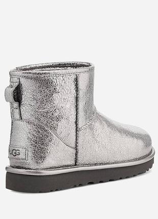 Сапоги зимние женские ugg classic mini gunm чоботи жіночі зимові3 фото