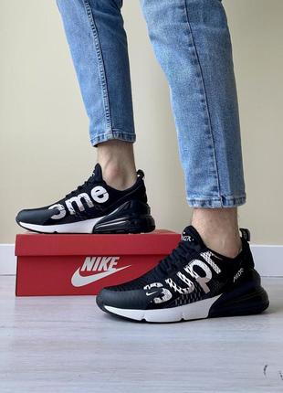 Кросівки nike air max 270 x supreme  чорні , чоловічі