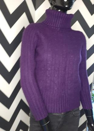 Теплый вязаный шерстяной свитер5 фото