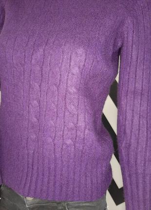 Теплый вязаный шерстяной свитер3 фото