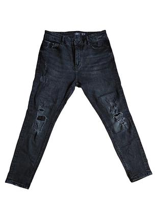 Pull&bear джинси чоловічі чорні джинси рвані чорні джинси чоловічі рвані модні фірма денім денім denim