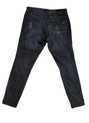 Pull&bear джинси чоловічі чорні джинси рвані чорні джинси чоловічі рвані модні фірма денім денім denim7 фото