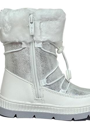 Дутики ботинки сапоги сноубутсы зимові черевики на овчине для девочки а-63  клиби clibee2 фото