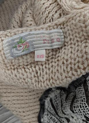 В'язаний джемпер светр, кофта з черепом 5