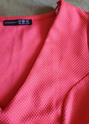 Розовое платье, рельефная ткань, размер 36-38, atmosphere3 фото