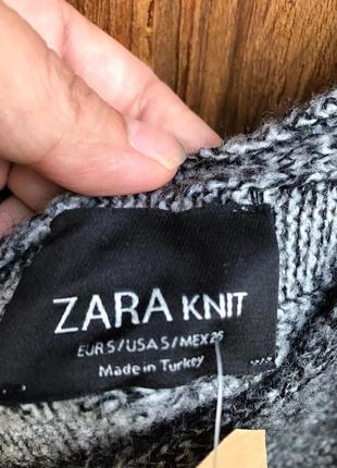 Zara светр оверсайз зі спущеним плечем8 фото