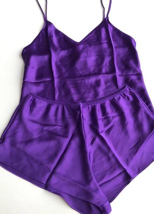 Victoria´s victorias secret виктория сикрет сатиновая пижама draped back satin cami set2 фото