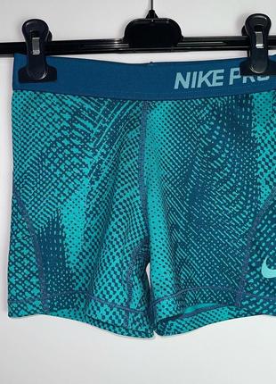 Спортивні шорти nike pro принт бірюзові шортики найк про оригінал5 фото