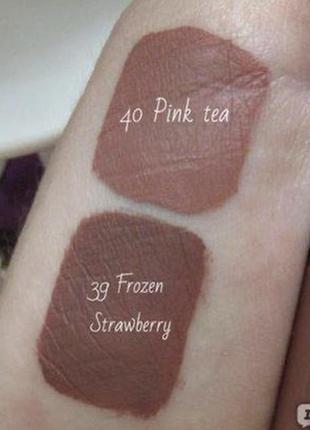 Sephora cream lip stain рідка губна помада для губ 40 pink tea 5ml повнорозмір оригінал7 фото