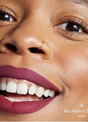 Sephora cream lip stain рідка губна помада для губ 5ml повнорозмір оригінал 14 blackberry sorbet7 фото