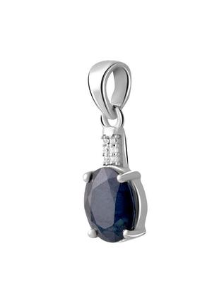 Серебряная подвеска с сапфиром 3.005ct (2059226)