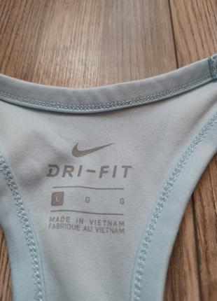 Майка оригінал nike dry-fit блакитна l2 фото