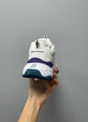 Жіночі стильні шкіряні кросівки 149501-ntpr skechers 🆕 кроссовки скетчерс4 фото