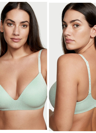 Victoria´s victorias secret виктория сикретt-shirt wireless logo strap bra