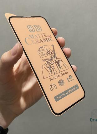 Матовое гибкое стекло матовая керамика айфон iphone 13 mini 13 міні2 фото