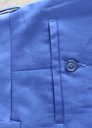 Брючний костюм чоловічий піджак штани штани asos вовна синій фіолетовий slim fit,42,m9 фото