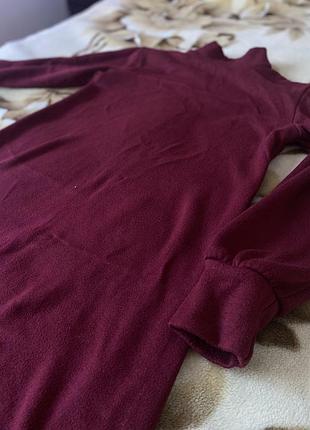 Тепла сукня бордового кольору