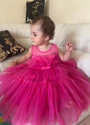 Сукня святкова ошатна рожева2 фото
