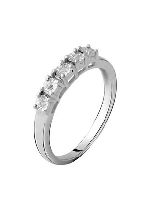 Серебряное кольцо с натуральными бриллиантом 0.05ct (19.5см размер) 2064220