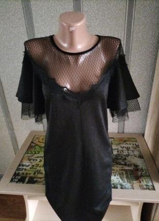 Сукня їз вставкою сітка