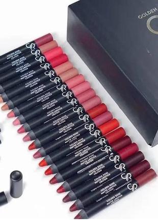 Матова помада-олівець matte lipstick crayon golden rose
