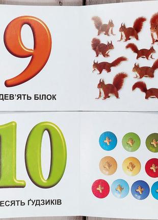 Книжка картонка в долоньку "цифри"