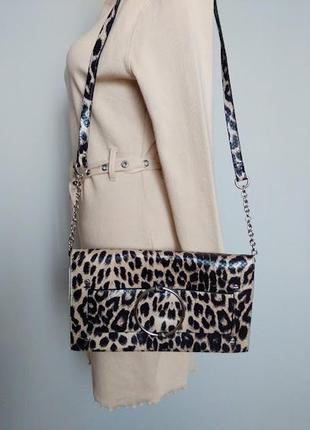 Сумка-клатч через плече жіноча в леопардовий принт new look7 фото